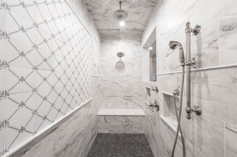 Marble Accented Shower Interior